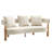 76.5 in. Curved 3 Seater Modern Upholstered Chenille Sofa,Beige
