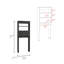 Au-dessus de l'armoire de toilette Jozz, double porte, deux tablettes, finition wengé noir-151968490