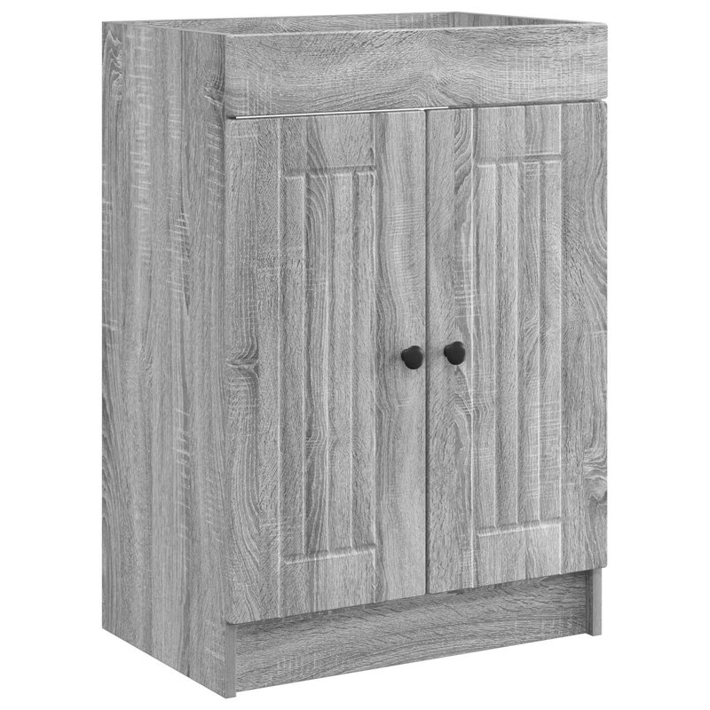 78.5cm Bathroom Vanity Base Only, Grey Sonoma