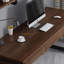 Bureau d'écriture rectangulaire en bois massif avec tiroirs Nut-brown-1429210010
