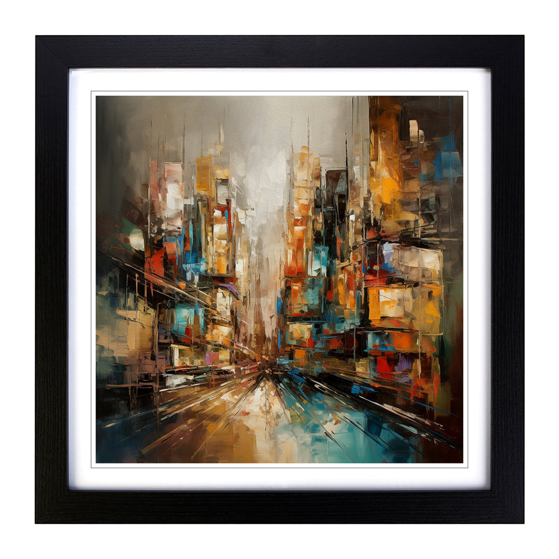 Single Picture Frame Print on Wood, Black