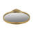 Marquasha Round Iron Mirrored Decorative Tray 