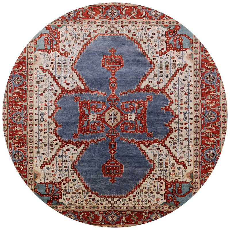 Oriental Indoor Rug, Round 4'