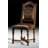 Chaise d'appoint capitonnée en cuir brun