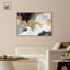 Art abstrait noir et blanc sur toile dorée par Art Remedy-104624767-104624839