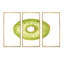 Green Donut with Sprinkles On White - 3 pièces, impression sur toile-493042146-493042158