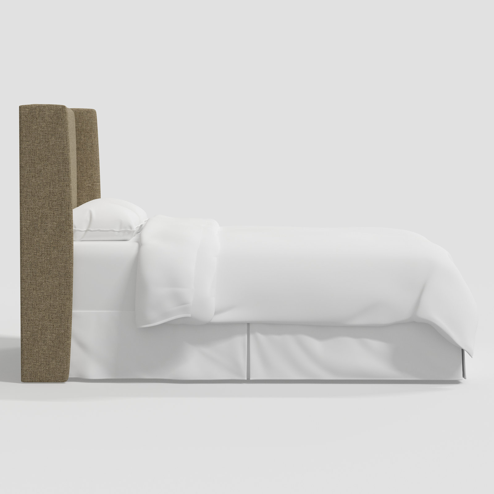 Upholstered Headboard, Twin, Zuma Natural Textured Linen