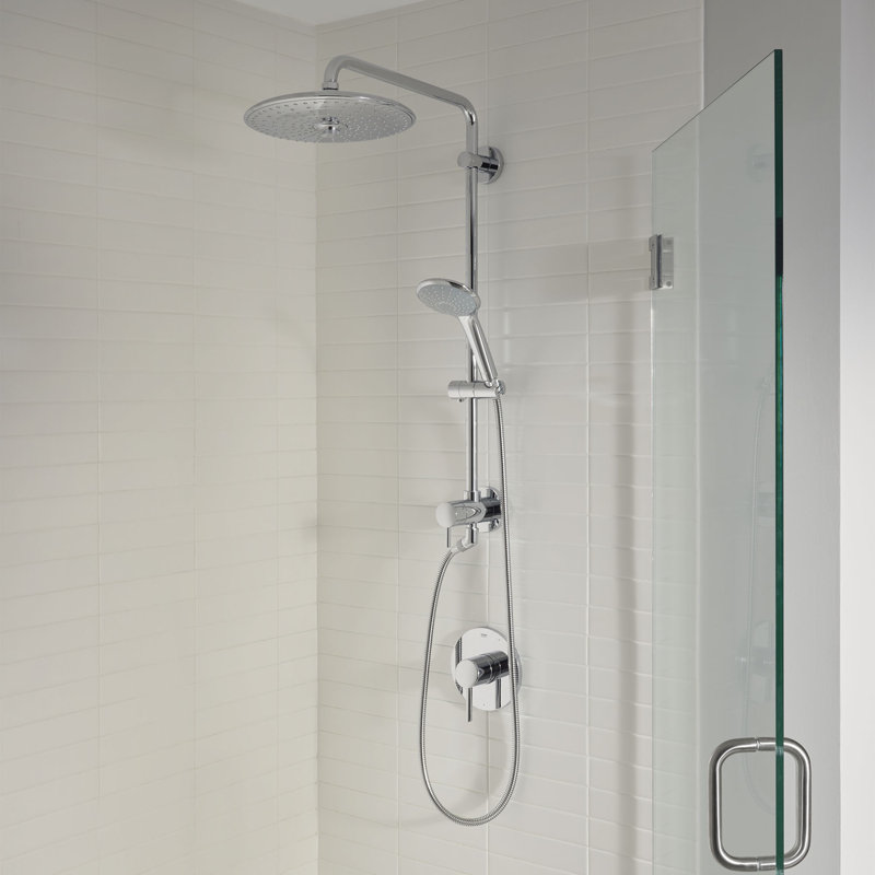 Retro-Fit™ Volume Control Pressure-Balanced Complete Shower System with SpeedClean Technology, Starlight Chrome