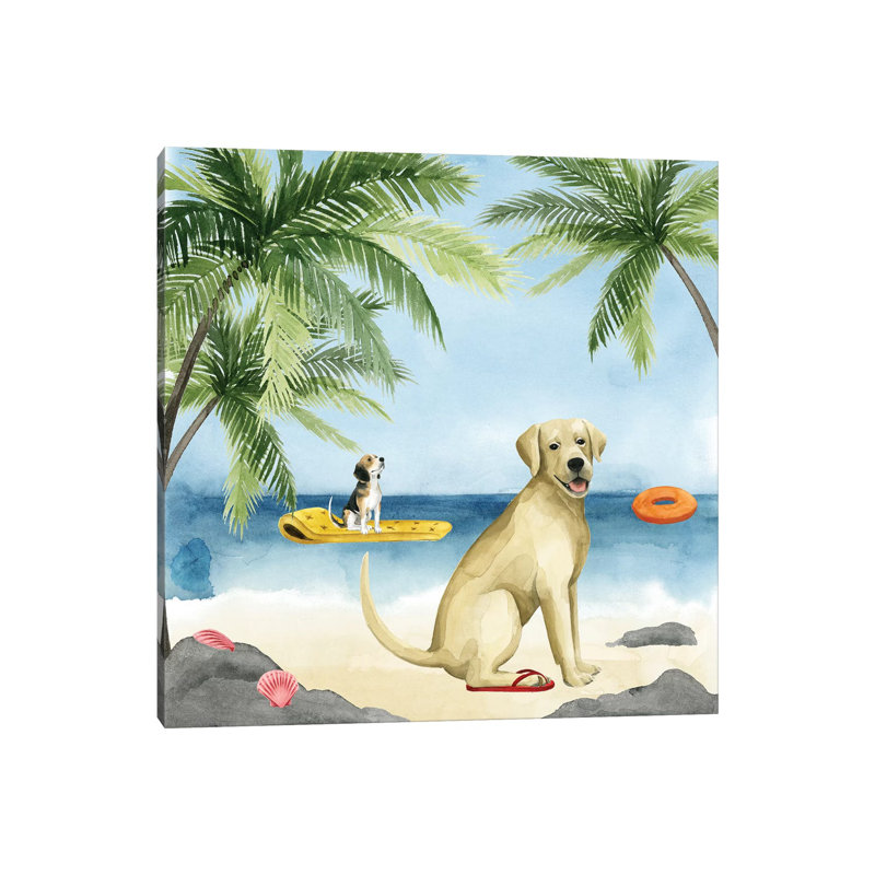 Dogs On Deck II by Grace Popp - Wrapped Canvas Painting, 45.72 cm H x 45.72 cm W