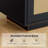 Boho Bookcase With Rattan Doors, 5 Tier Bookshelf-11763968