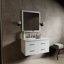 Ensemble de meuble-lavabo simple l 36 po x P 22 po Castor, plateau en marbre de culture, miroir 34 po et robinet chromé-104783202-112863509