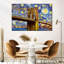 Impression sur toile Brooklyn Bridge Starry Night-1461023918