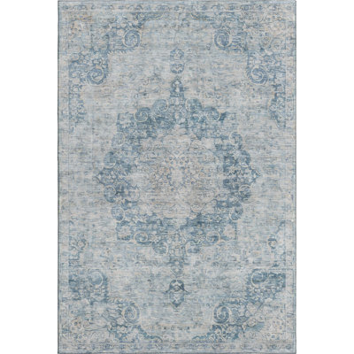 Premium Machine Washable Larock AMF1238 Global Rug