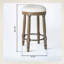 Ensemble de 2 tabourets de bar pivotants - siège rembourré en tissu, base en bois d'hévéa?-830117824-830117826