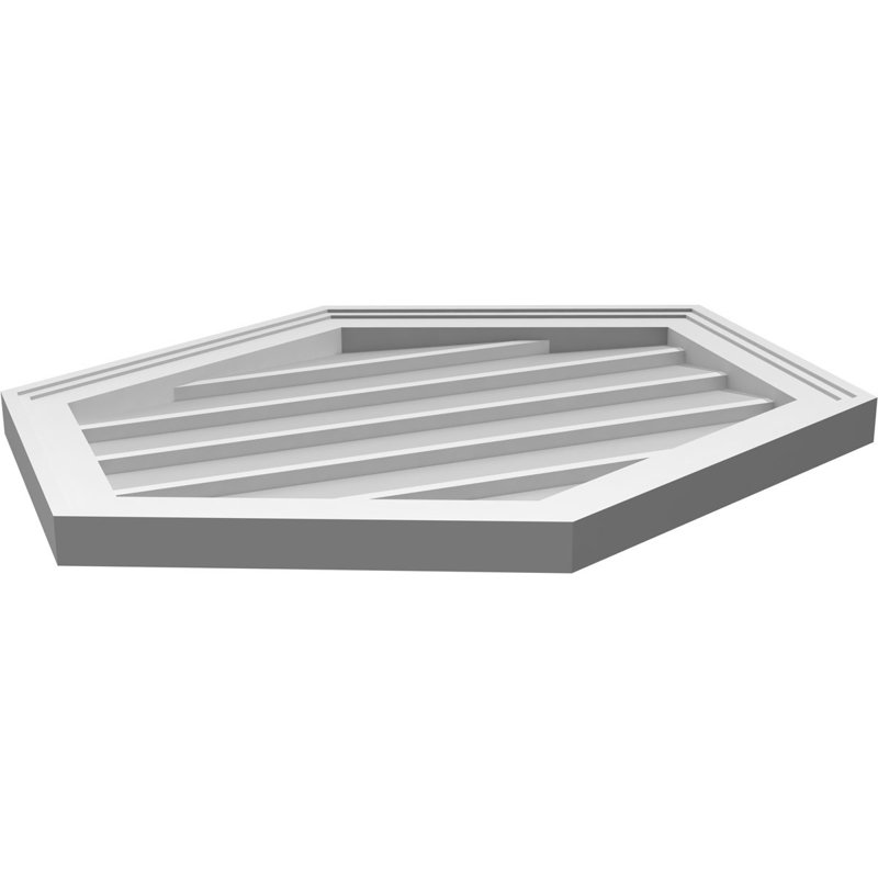Ventilé vertical à pignon vertical en uréthane 5/12, H 22 po x l 26 po x P 1,5 po