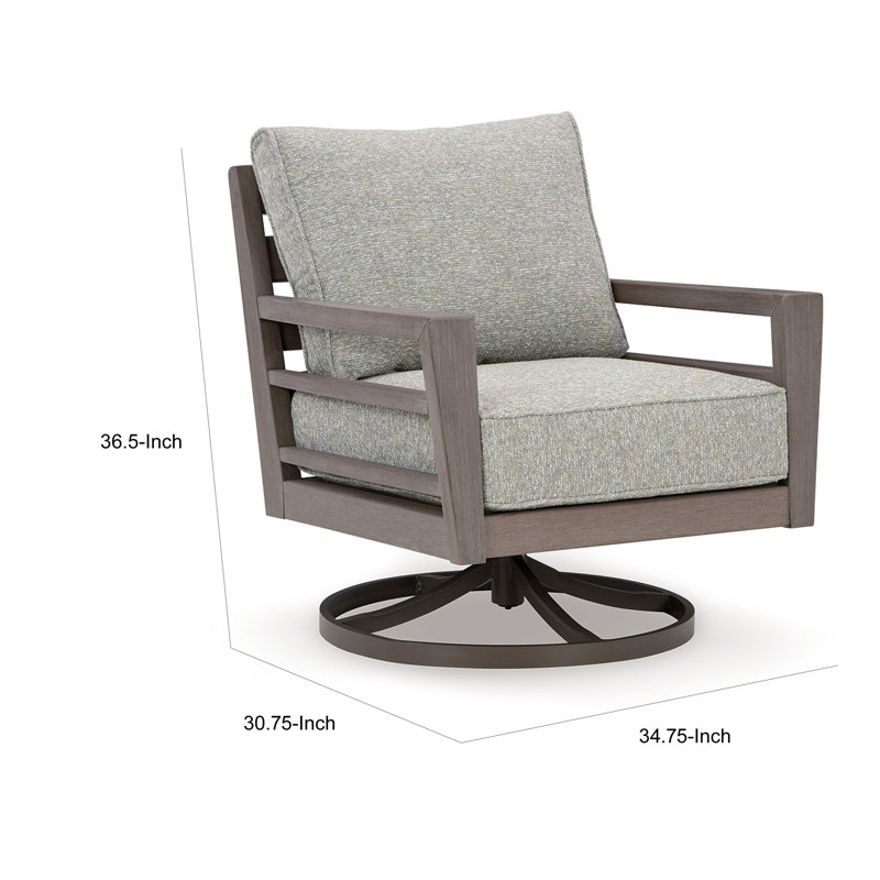 Chaise longue pivotante Sarahgrace, Brun, Gris