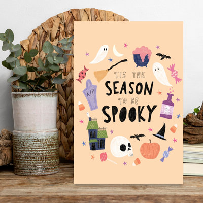 Art mural contemporain fantaisiste «Season To Be Spooky Playful»