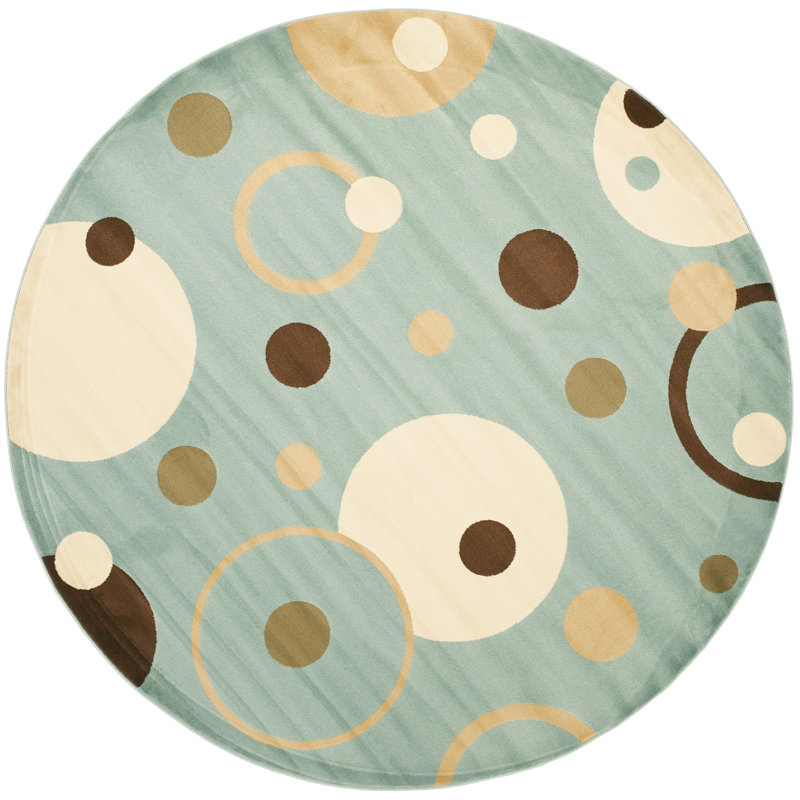 Charis Porcello Performance Geometric Rug, Round 7'