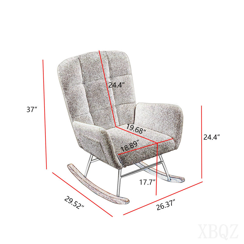 Fauteuil berçant crème blanc Teddy