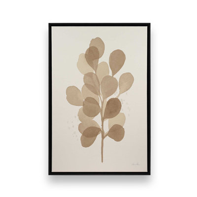 Tan Leaf Impressions I Canvas Print