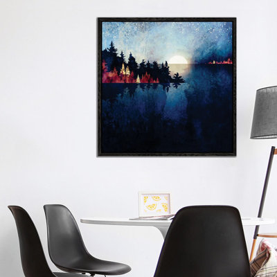 Autumn Moon Reflection - Print on Canvas
