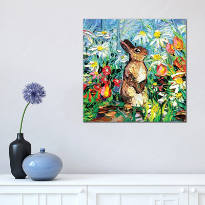 Cottontail by Aja Trier - Wrapped Canvas Painting