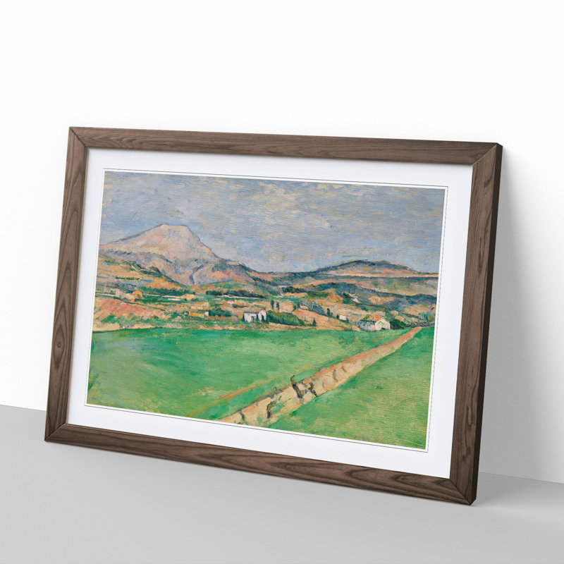Toward Mont Sainte-Victoire by Paul Cezanne - Picture Frame Painting, Walnut, 27cm H x 36cm W x 2cm D