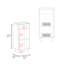 Meuble-lavabo de salle de bain avec lavabo, 1 porte, 4 pieds, tablettes