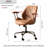 Rayniya Ergonomic Suede Executive Task Chair with Padded Arms, Swivel & Tilt, for Home Office-154675362