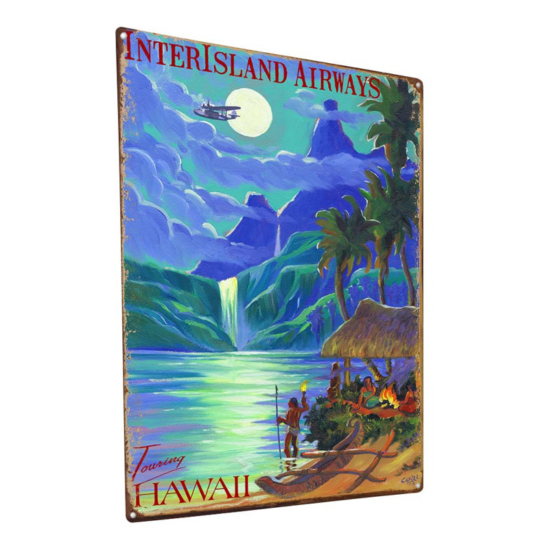 InterIsland Airs Touring Hawaii sur impression métallique