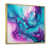 Toile avec cadre flottant or