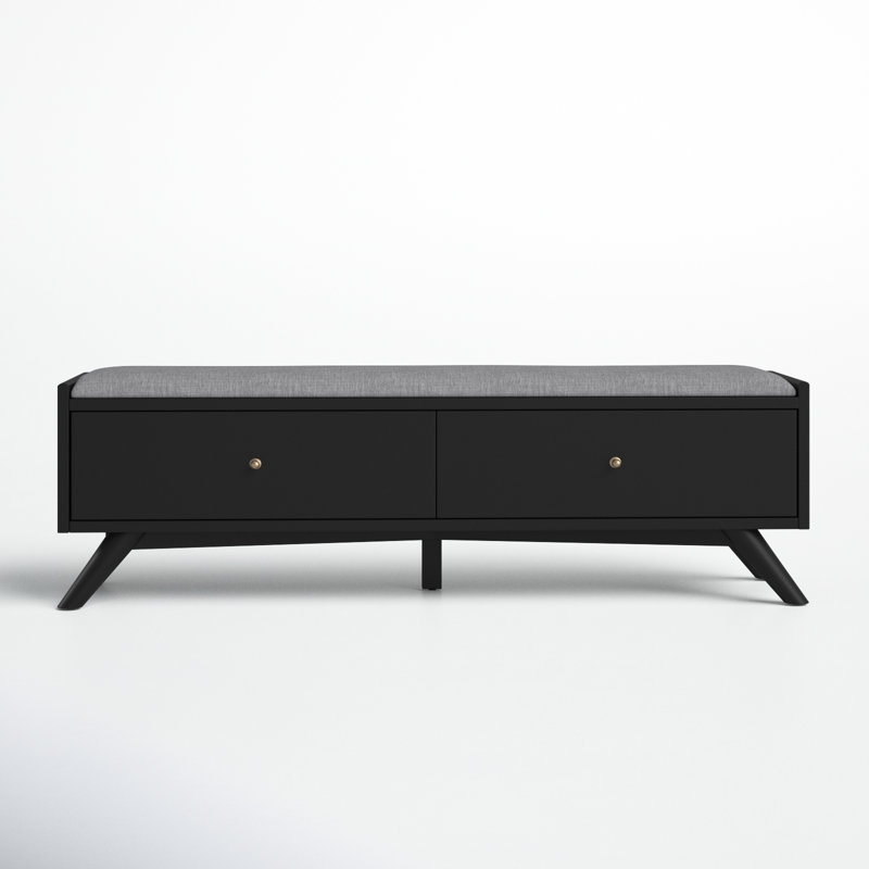 Williams 59" Storage Bench, Black