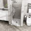 Porte de douche pivotante de 34 po x 72 po avec base en acrylique trempé semi-sans cadre en verre trempé de 35,4 po Goodyo-113931066