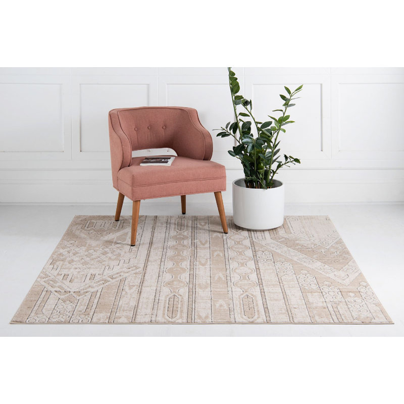 Tapis crème Wenden, Carré 6 pi