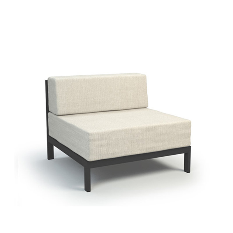 Allure Armless Club Chair With Modular, Canvas Navy, Sandbar