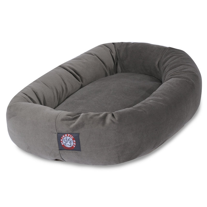 Large Gray Suede Waterproof Outdoor Pet Bed