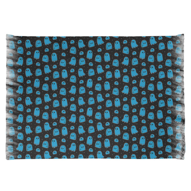 Arrière-plan noir/bleu Tapis décoratif, Oui