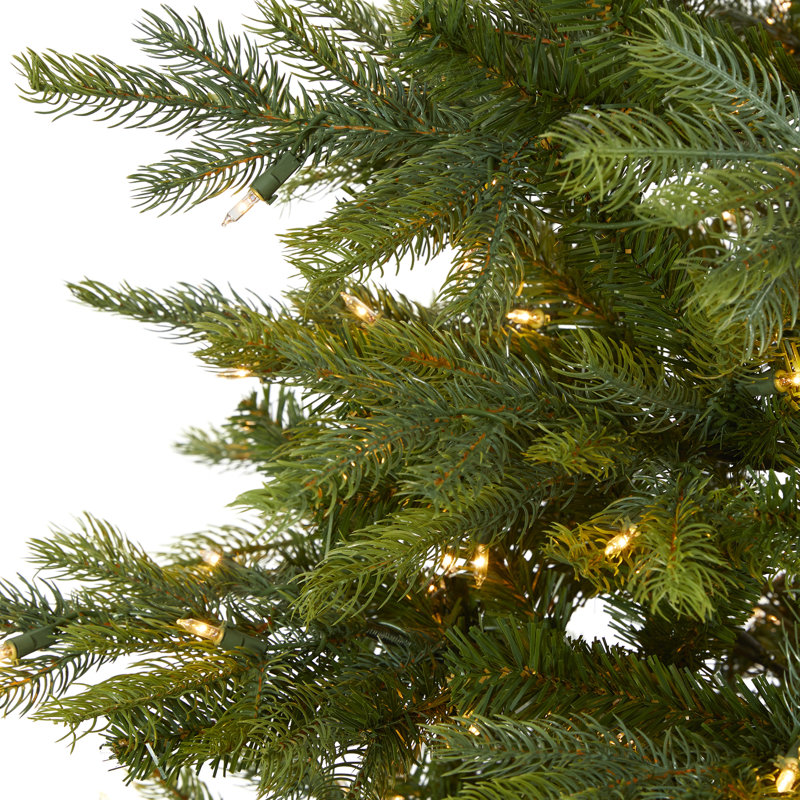 Lighted Artificial Spruce Christmas Tree, 7' H