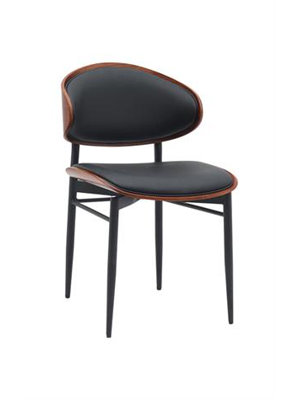 Modern Indoor Metal Chair with Vinyl Seat