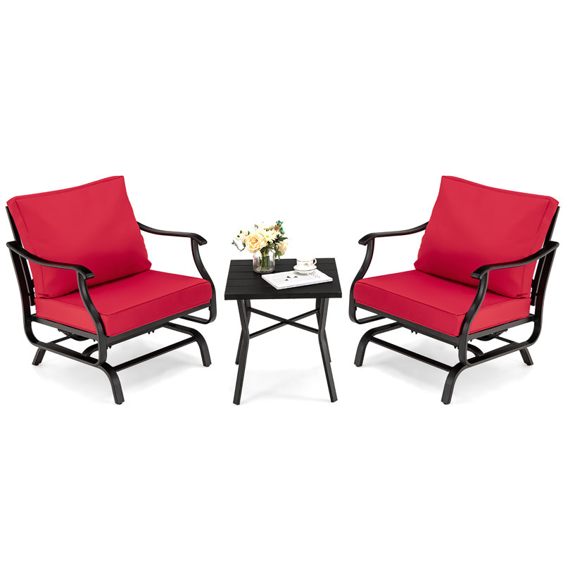 Arizbeth 2 - Person Patio Conversation Sets with Cushions