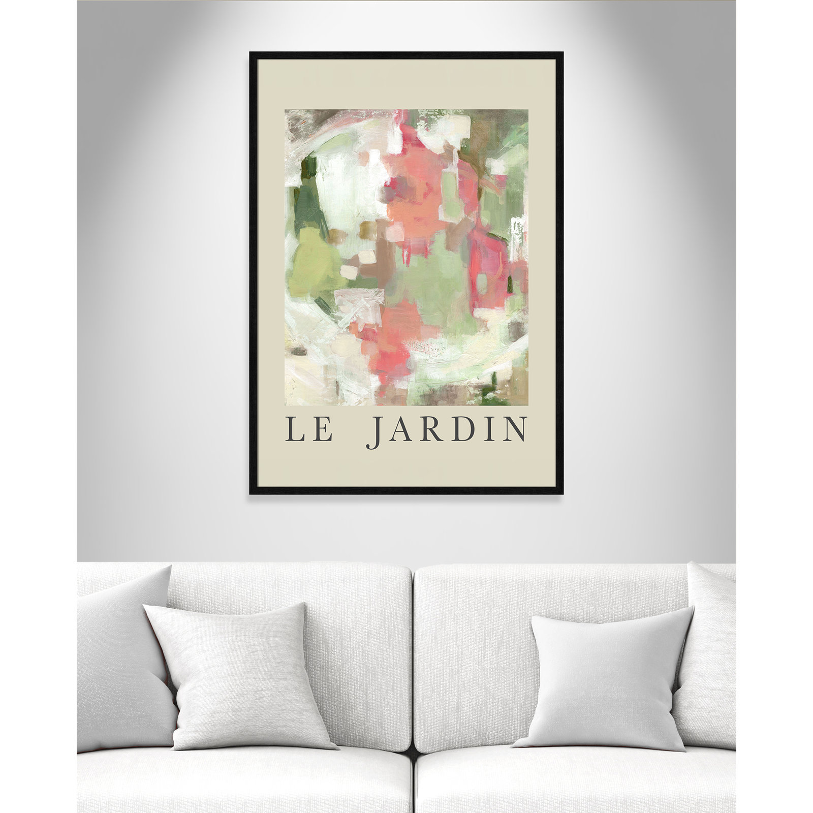 Riya "Le Jardin" Print by Carol Robinson, Black Single Picture Frame, No, 41.5" H x 29.5" W x 0.75" D