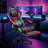 Inbox Zero Ergonomic Gaming Chair with Speakers RGB LED Lights and Massage-1861992257