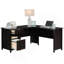 Bureau en L, finition noire