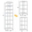 Étagère grillagée en métal à 8 niveaux à hauteur réglable H 70,87 po Traneka 1344 LBS NSF-1541024767-1541024753