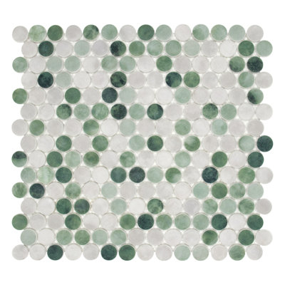 Carreau de mosaïque mural 11 po x 10 po Penny