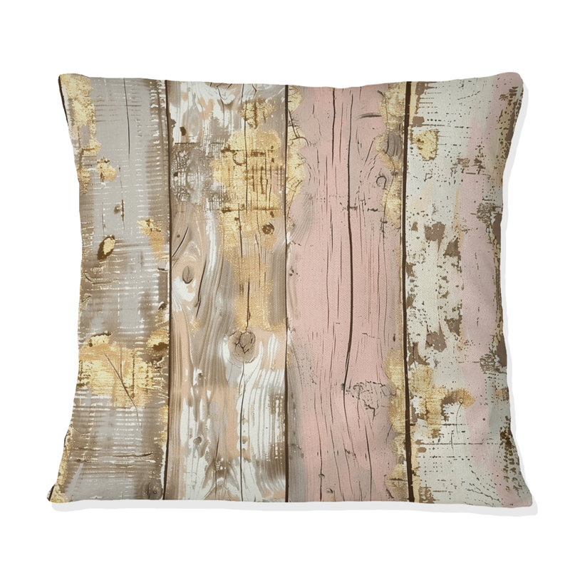 Coussin lombaire rétro Vintage Barnwood Charm, H 18 po x l 18 po, Carrée