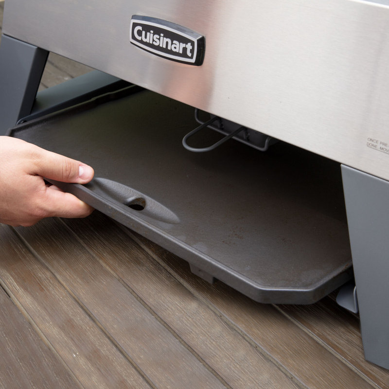 Cuisinart Stainless Steel Countertop Propane Pizza Oven in Gray