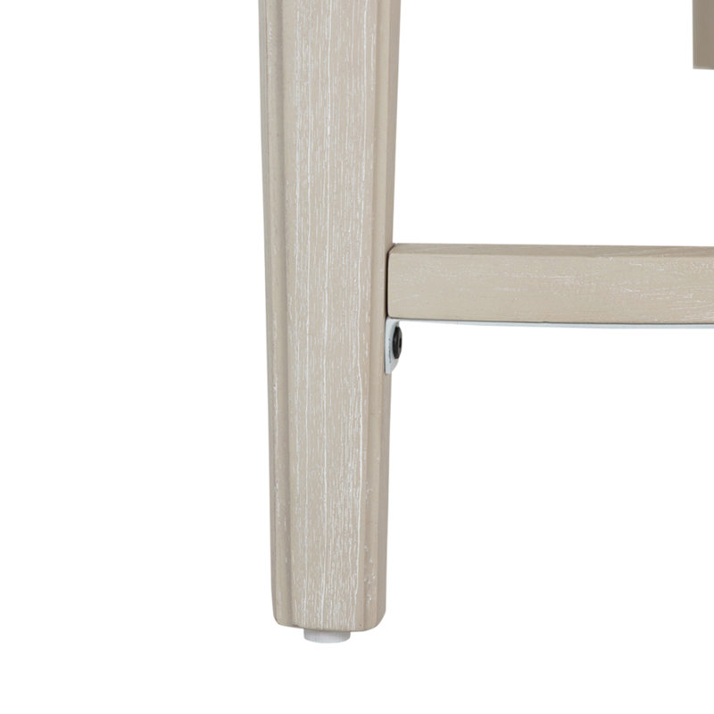 Cerused White Oval Extendable Wood Dining Table