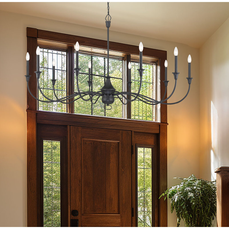 10 - Light Steel Dimmable Chandelier