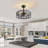  Mariellen 20" 7-Blade Indoor Enclosed Caged Black Ceiling Fan with the Remote Control